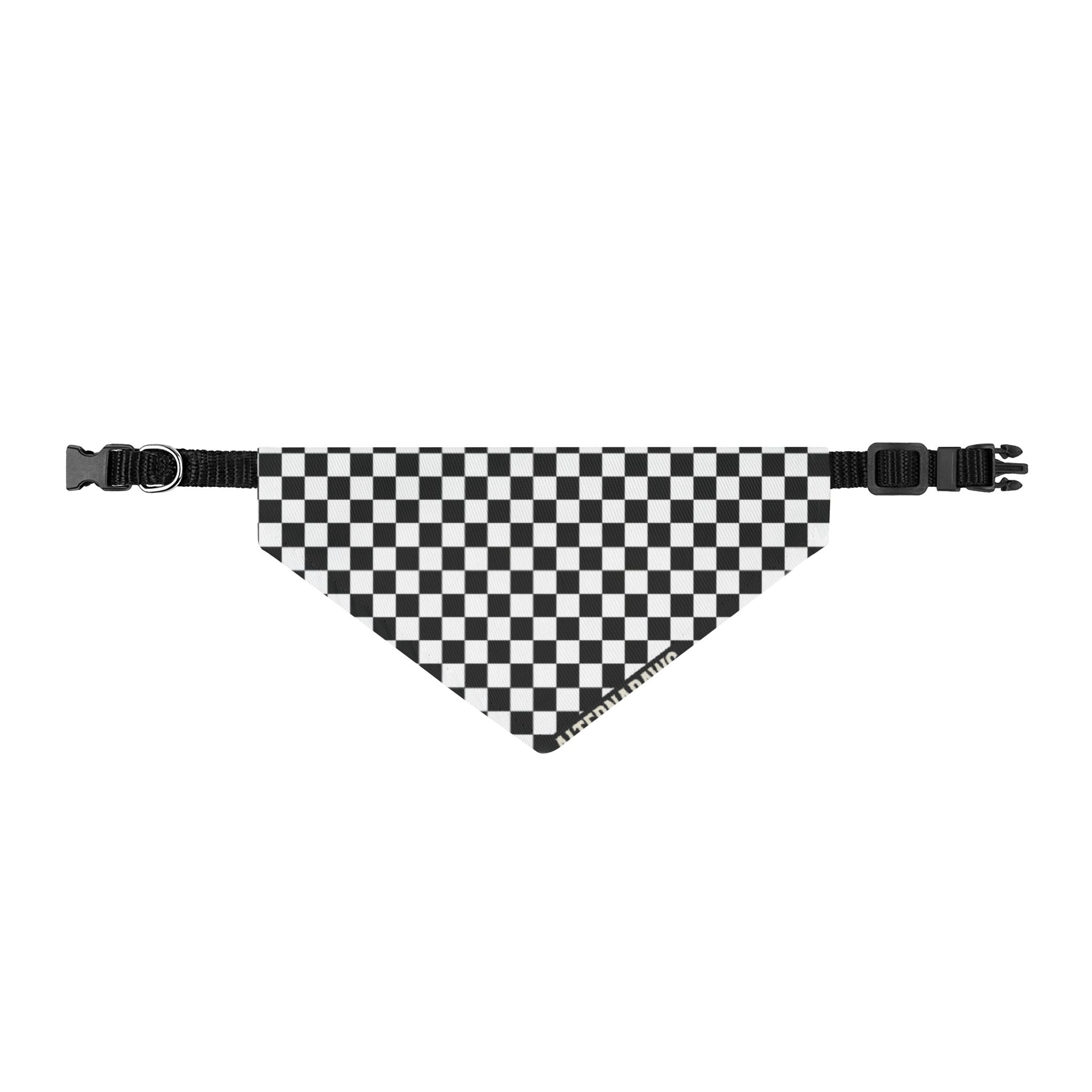 Clip-On Pet Bandana — Checkerboard