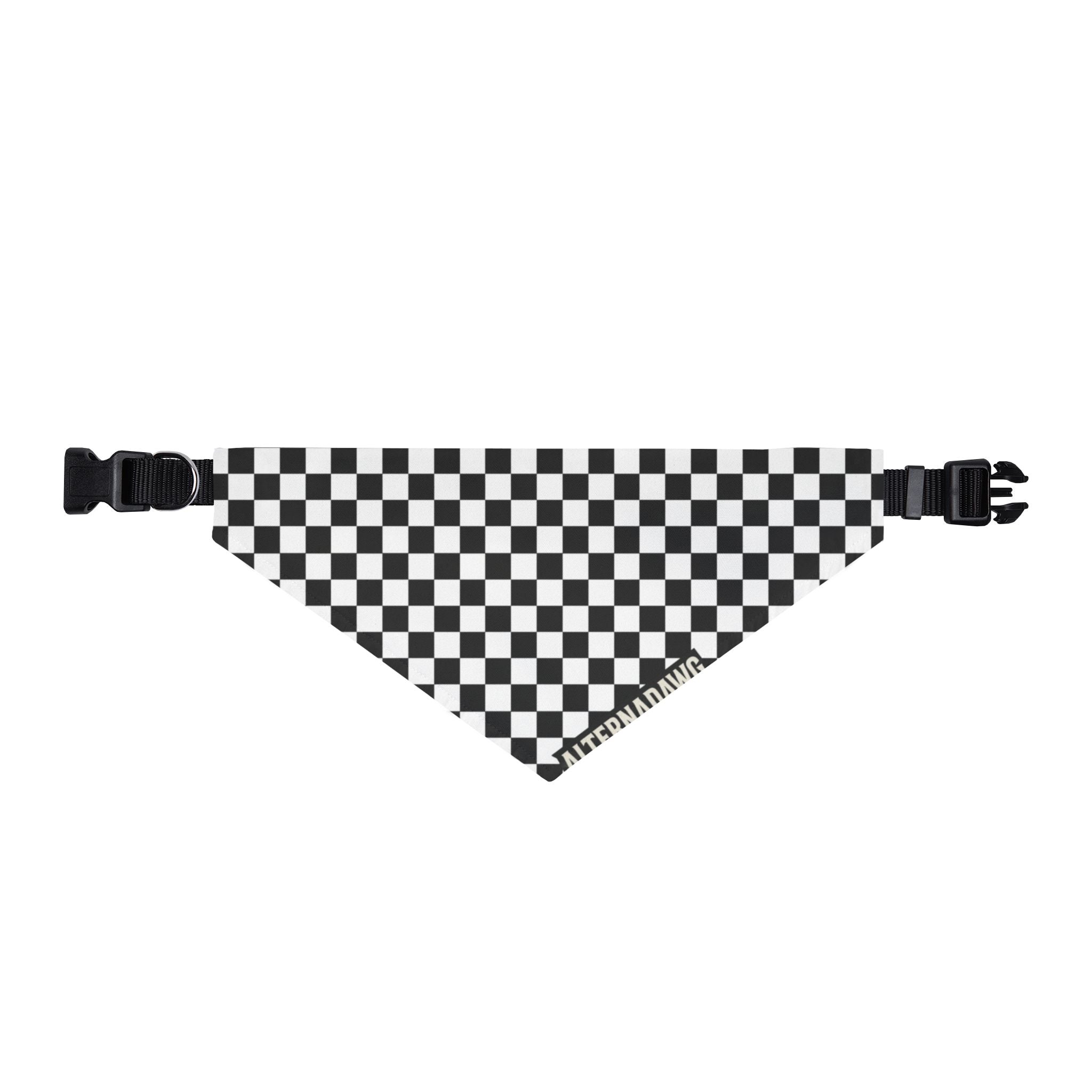 Clip-On Pet Bandana — Checkerboard