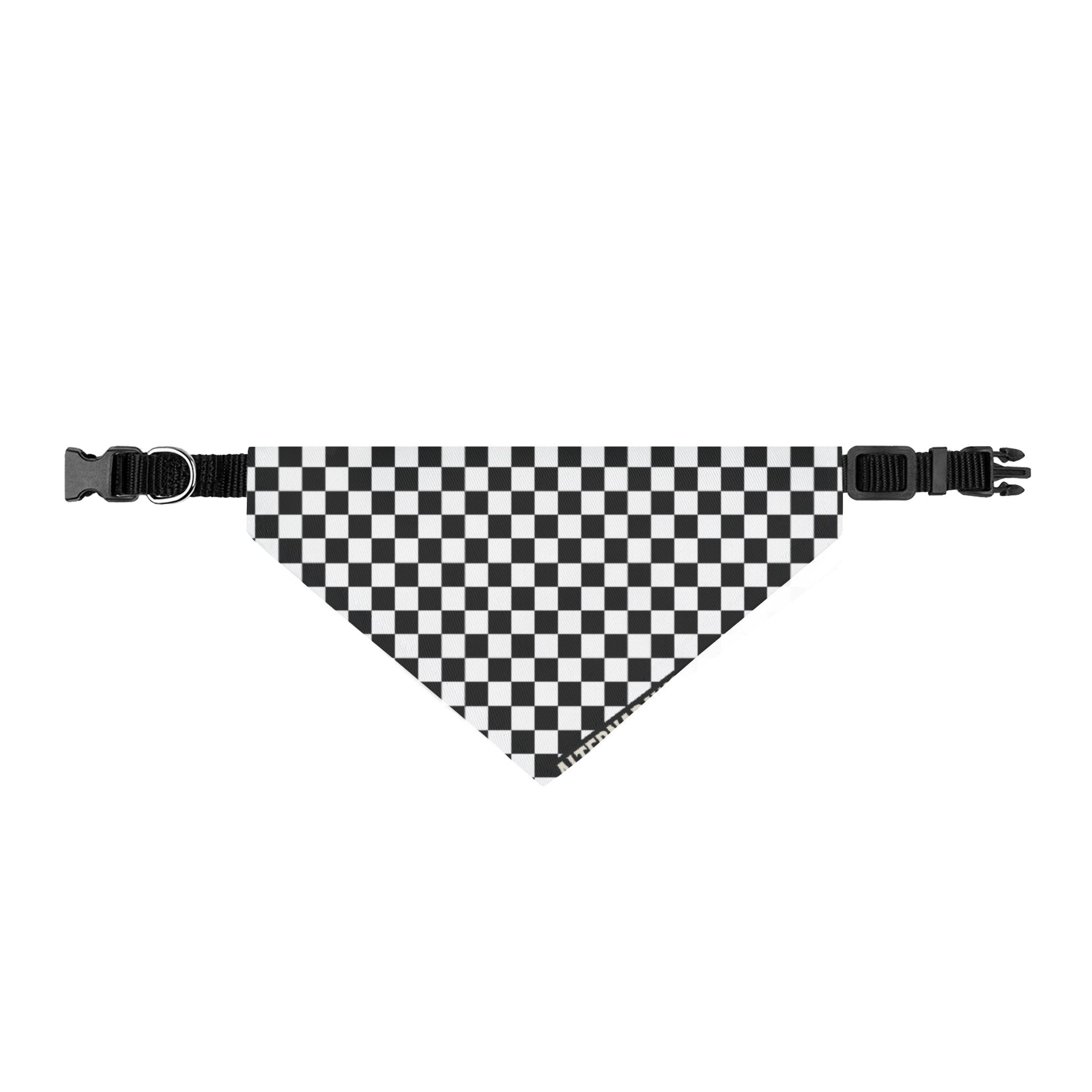 Clip-On Pet Bandana — Checkerboard